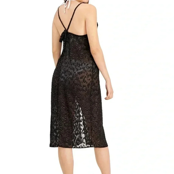 Miken Size m Lurex Animal-Print Midi Swim Cover-Up - Picture 2 of 2